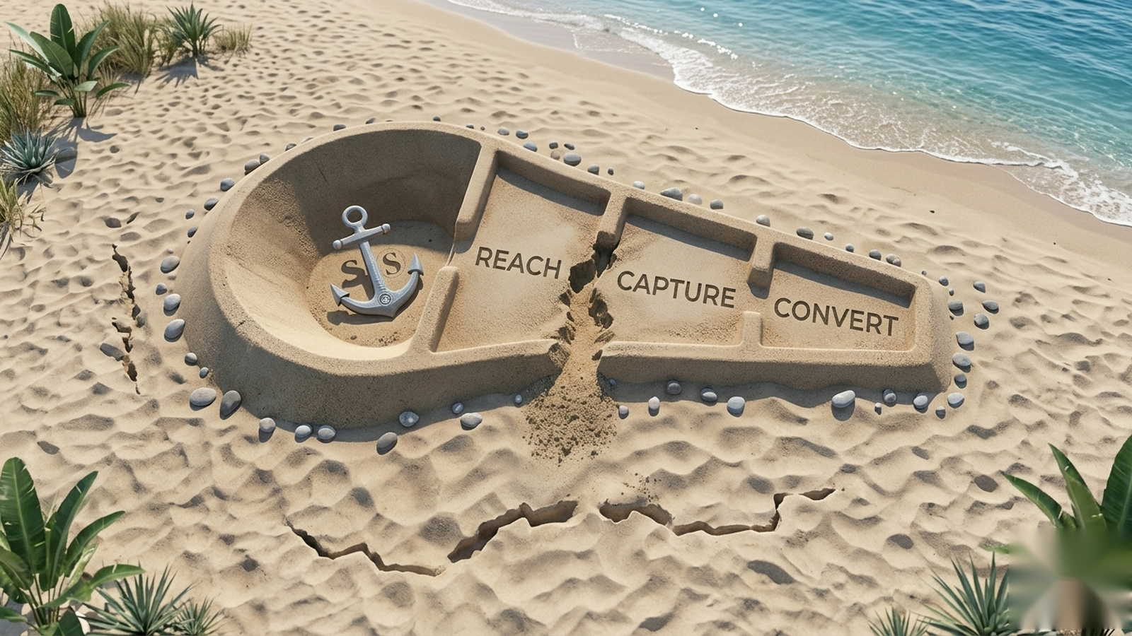 Which gate is leaking Reach Capture or Convert